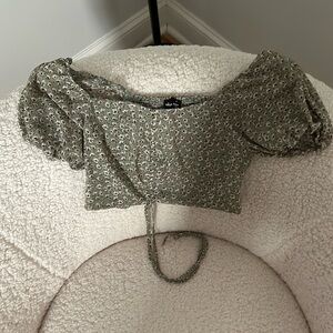 Boutique green crop top